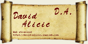 David Aličić vizit kartica